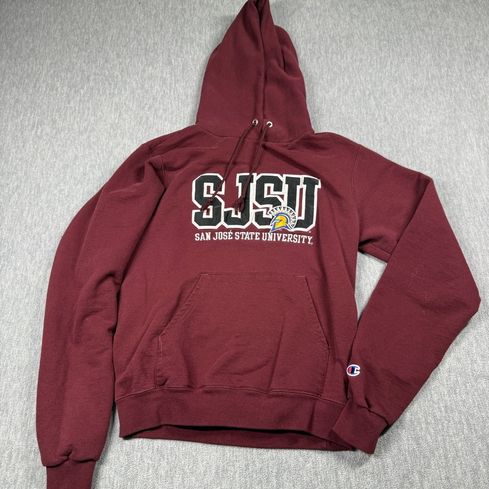 Champion Hoodie Women XS Maroon SJSU San Jose State University Sweatshirt